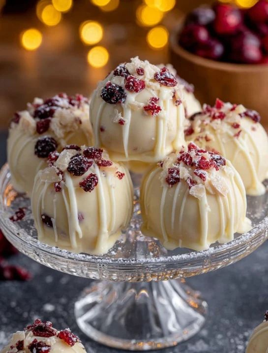 White Chocolate Cranberry Bombs Recipe Best Cranberry White Chocolate Holiday Bombs Holiday Table Dessert Cranberry Bombs ...
