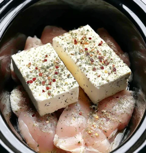3ingredient Slow Cooker Cream Cheese Chicken