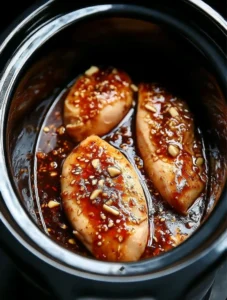 3-Ingredient Slow Cooker Saucy Chicken