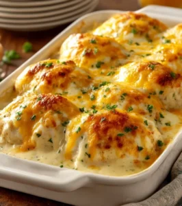 4-Ingredient Creamy Ranch Chicken Bake