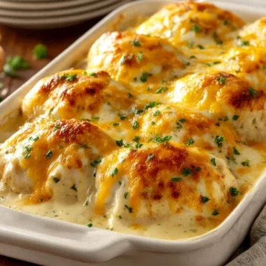 4ingredient Creamy Ranch Chicken Bake