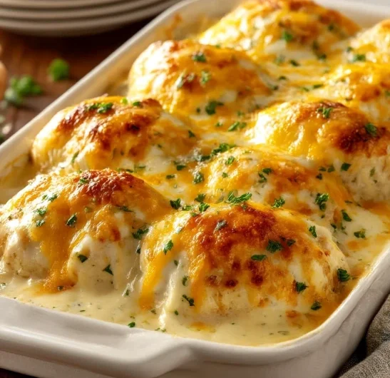4ingredient Creamy Ranch Chicken Bake