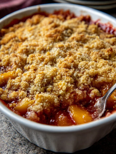 amish 3 ingredients sweet crumble casserole