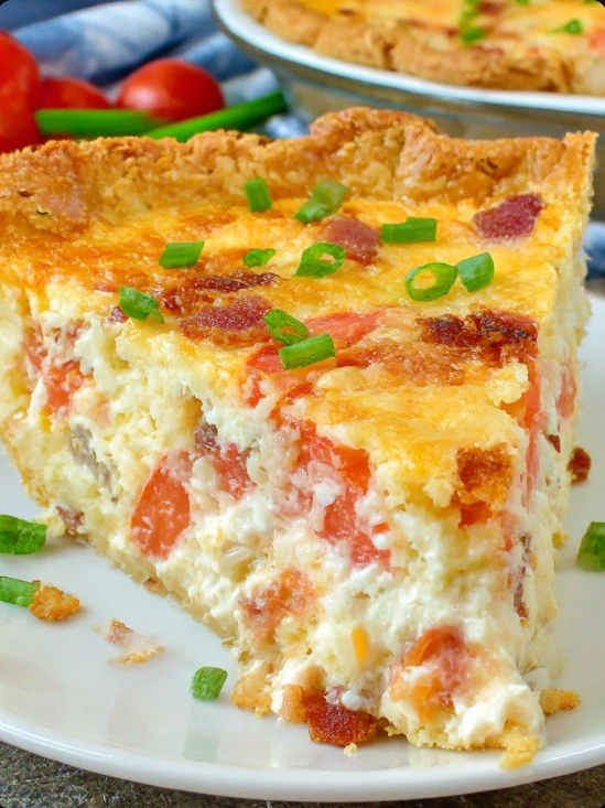 Bacon Onion Tomato Pie