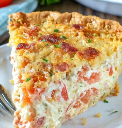 Bacon Onion Tomato Pie