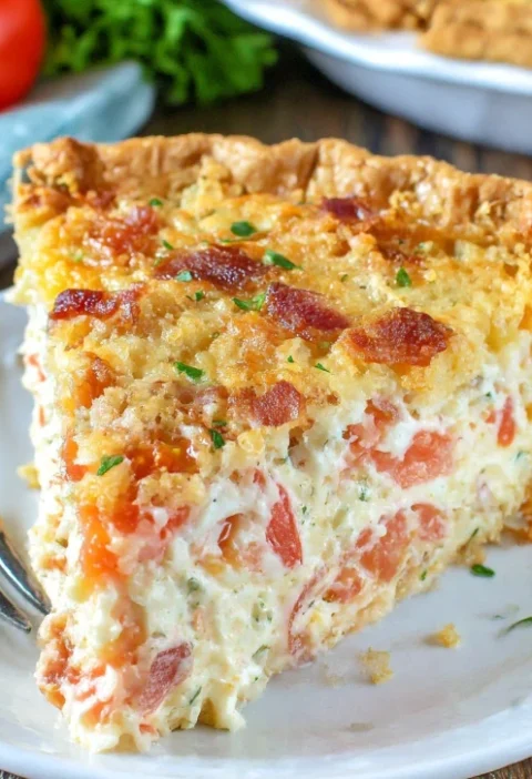 Bacon Onion Tomato Pie