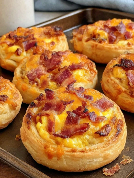 Baked Bacon, Egg, and Cheese Pinwheels