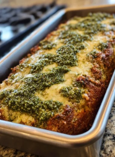 Baked Pesto Chicken Meatloaf