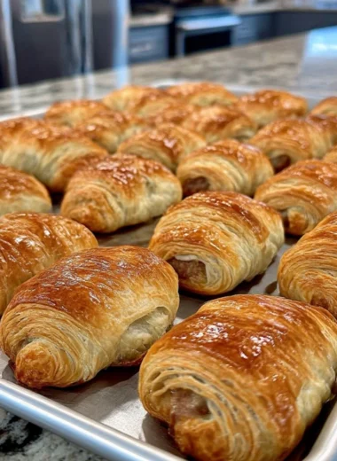 Baked Sausage Cream Cheese Crescents