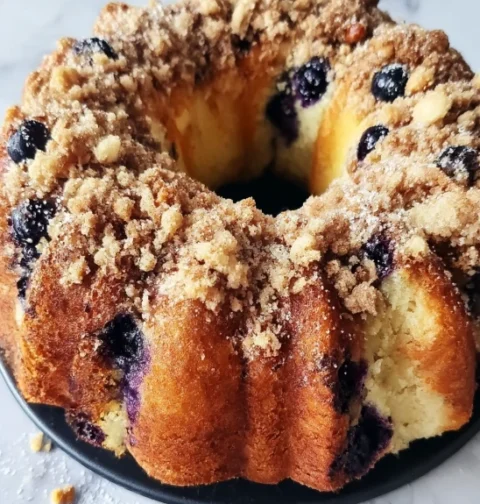 Blueberry Sour Cream Coffee Cake