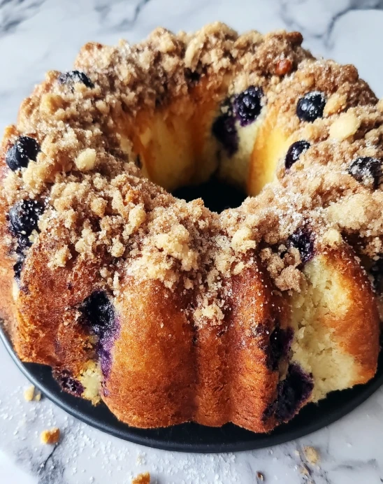 Blueberry Sour Cream Coffee Cake