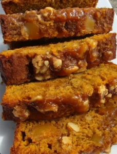 cinnamon nut filled pumpkin apple bread