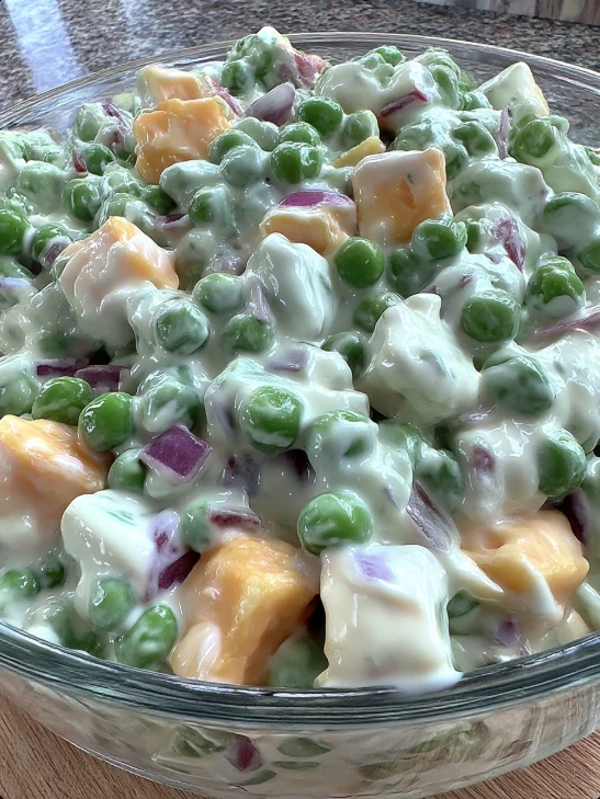 Classic Creamy Pea Salad