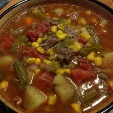 Classic Diner Vegetable Beef Soup Madefromscratch