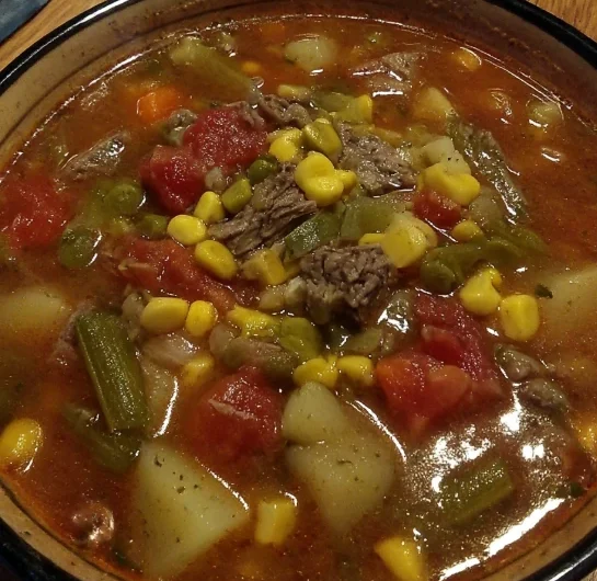 Classic Diner Vegetable Beef Soup Madefromscratch