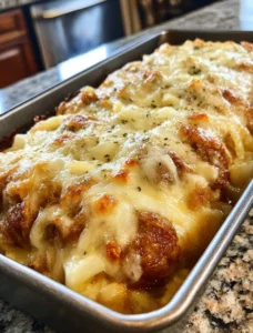French Onion Meatloaf with Melted Swiss Cheese