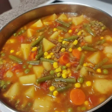Grandmas Slow Cooker Beef Vegetable Soup