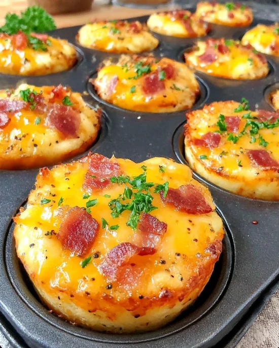 Low Carb Egg Bacon Cheese Bites