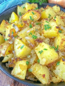 mom’s fried potatoes and onions