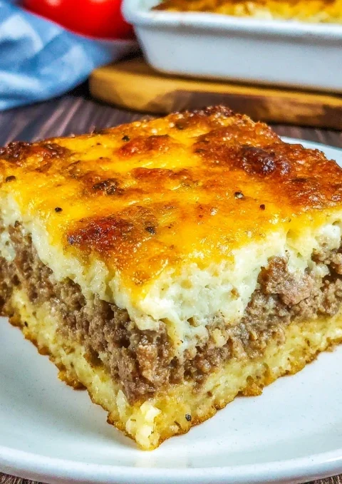 Moms Impossible Cheeseburger Pie
