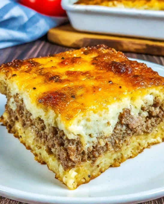 Moms Impossible Cheeseburger Pie