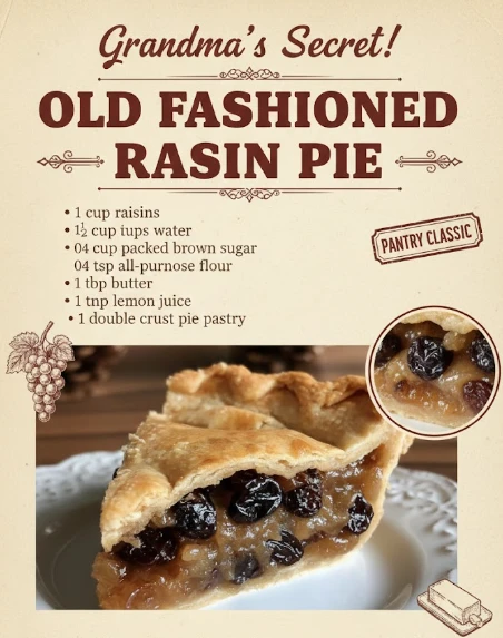 Old Fashioned Raisin Pie