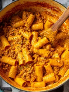 One-Pot Creamy Sausage Rigatoni