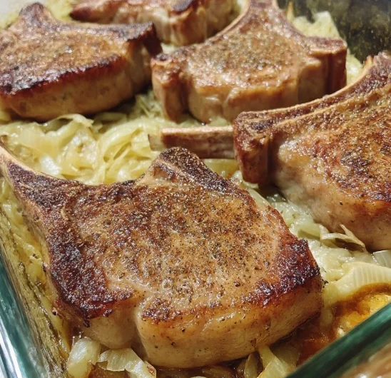 Pork Chop Sauerkraut Casserole