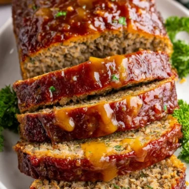 Savory Pork Beef Meatloaf Honey Mustard Glaze