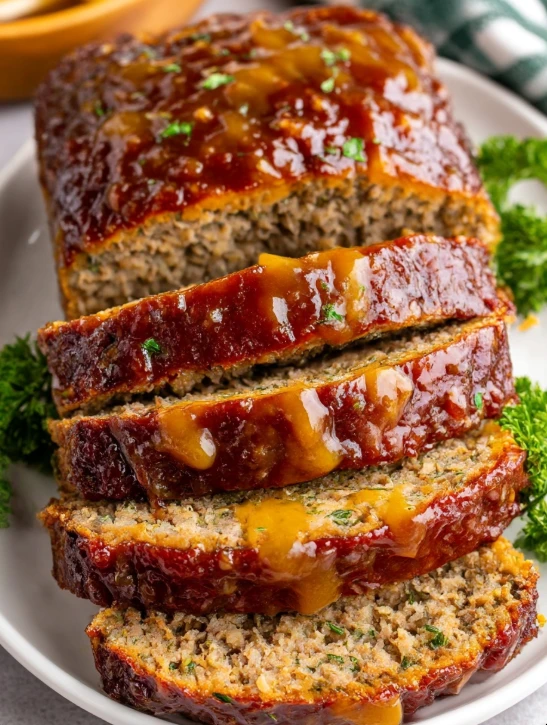 Savory Pork and Beef Meatloaf with Honey Mustard Glaze