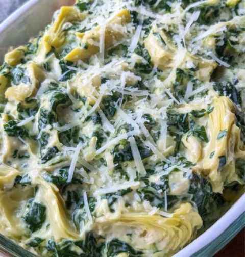 Secret Spinach Artichoke Dip