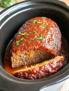 SIMPLE CROCK POT MEATLOAF