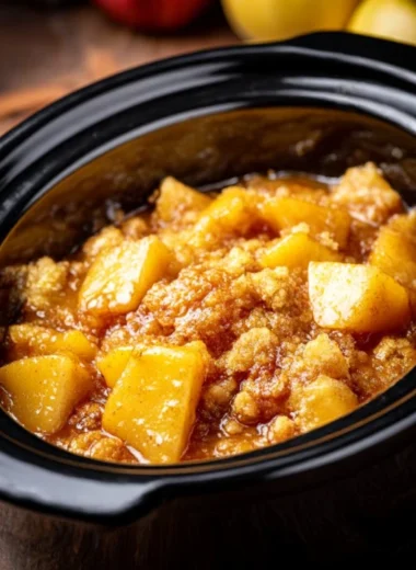 Slow Cooker 3ingredient Apple Cinnamon Dump Cake