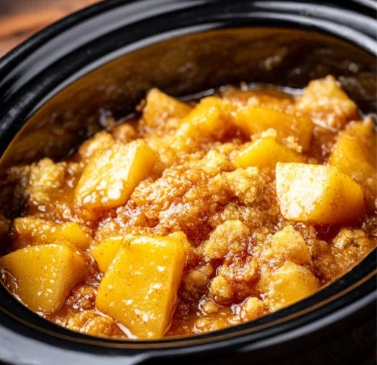 Slow Cooker 3ingredient Apple Cinnamon Dump Cake