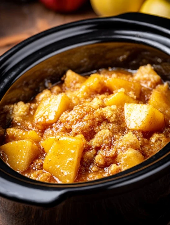 Slow Cooker 3-Ingredient Apple Cinnamon Dump Cake