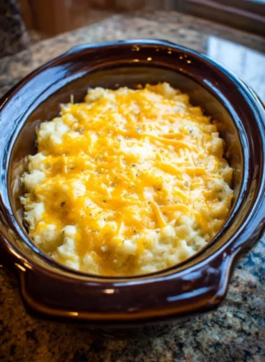Slow Cooker 4ingredient Cheesy Potatoes