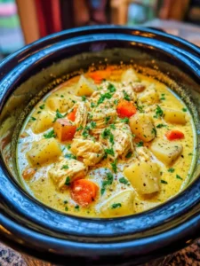 Slow Cooker Creamy Chicken and Potato Chowder