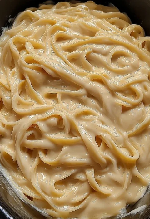 Slow Cooker Creamy Alfredo Pasta