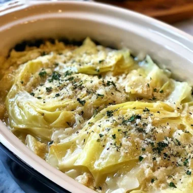 Slow Cooker Garlic Parmesan Whole Cabbage Lemon Butter