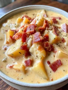 Slow Cooker Hearty Potato Bacon Chowder
