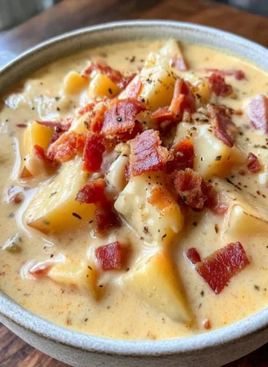 Slow Cooker Hearty Potato Bacon Chowder