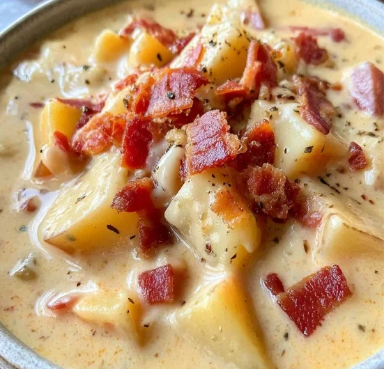 Slow Cooker Hearty Potato Bacon Chowder