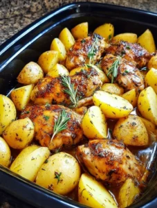 Slow Cooker Herb-Infused Chicken and Potatoes