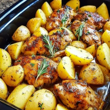 Slow Cooker Herbinfused Chicken Potatoes