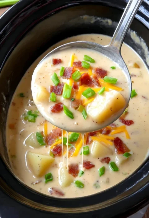 Slow Cooker Loaded Potato Soup Diced Potatoes