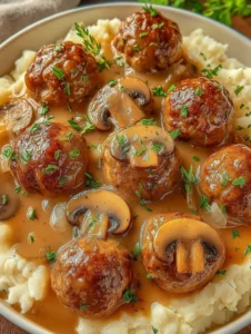 slow cooker salisbury steak meatballs