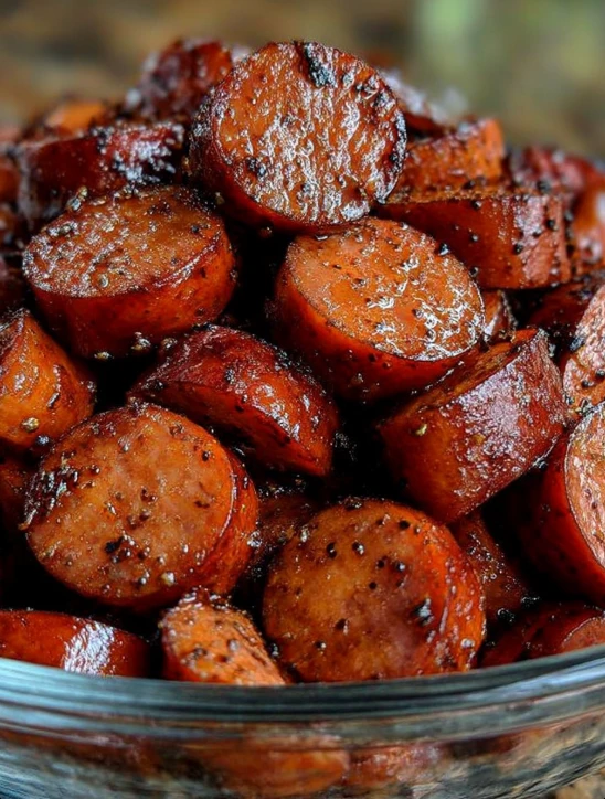 Slow Cooker Spicy Sriracha Kielbasa Bites