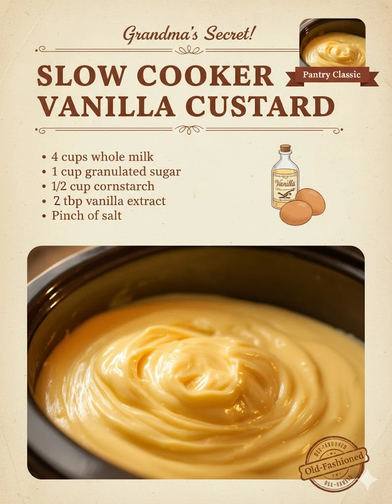 Slow Cooker Vanilla Custard