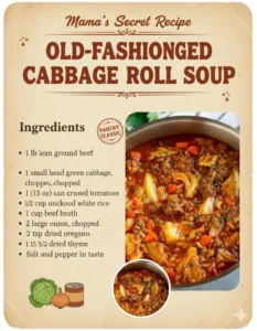 Warm Sunday-Style Cabbage Roll Soup