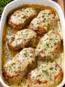 3-Ingredient Baked Creamy Pork Tenderloin